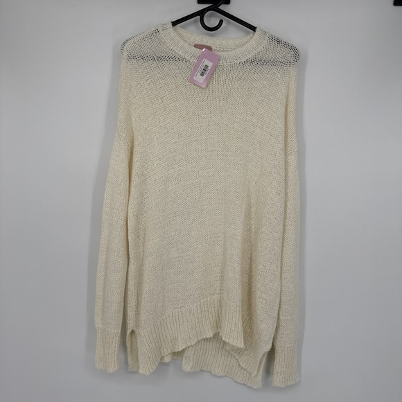 Show Me Your MuMu Sweaters - NEW Show Me Your Mumu Women's Fisherman Cream Knit Pullover Sweater Stretch XS